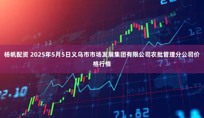 杨帆配资 2025年5月5日义乌市市场发展集团有限公司农批管理分公司价格行情
