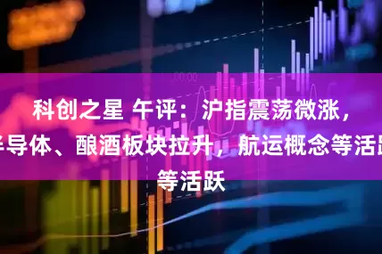 科创之星 午评：沪指震荡微涨，半导体、酿酒板块拉升，航运概念等活跃